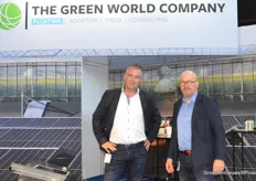 Jeroen Hartman en Ruurd van Slageren van The Green World Company kijken alweer verder dan drijvende zonnepanelen. Ze willen telers helpen om het maximale uit de opgewekte stroom te halen. Dat betekent, bij negatieve stroomprijzen, niet terugleveren, maar de stroom bijvoorbeeld inzetten voor lokale waterstofproductie.